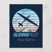 Zweefvlieger  Aviator Sunset-vliegtuig Feestdagenkaart (Voorkant)