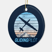 Zweefvlieger  Aviator Sunset-vliegtuig Keramisch Ornament (Links)