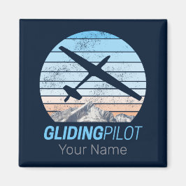 Zweefvlieger Aviator Sunset-vliegtuig Magneet