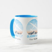 Zweefvlieger Aviator Sunset-vliegtuig Mok (Voorkant links)