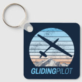 Zweefvlieger  Aviator Sunset-vliegtuig Sleutelhanger (Voorkant)