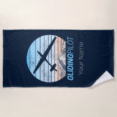 Zweefvlieger Aviator Sunset-vliegtuig Strandlaken (Voorkant)