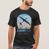Zweefvlieger  Aviator Sunset-vliegtuig T-shirt (Voorkant)