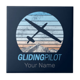 Zweefvlieger Aviator Sunset-vliegtuig Tegeltje