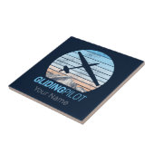 Zweefvlieger Aviator Sunset-vliegtuig Tegeltje (Zijkant)