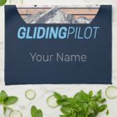 Zweefvlieger  Aviator Sunset-vliegtuig Theedoek (Gevouwen)