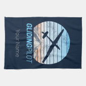 Zweefvlieger  Aviator Sunset-vliegtuig Theedoek (Horizontaal)