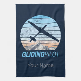 Zweefvlieger  Aviator Sunset-vliegtuig Theedoek