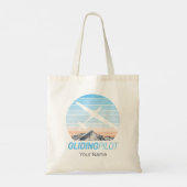 Zweefvlieger  Aviator Sunset-vliegtuig Tote Bag (Achterkant)