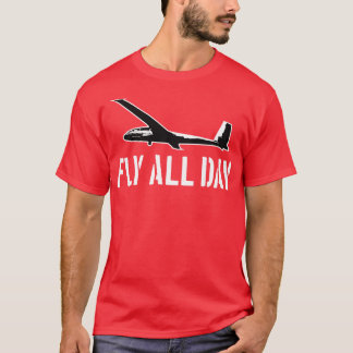 Zweefvlieger vliegt de hele dag t-shirt