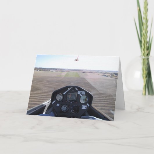 Zweefvliegtuig op definitieve benadering kaart (Voorkant)