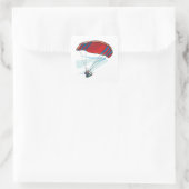 zweefvliegtuig vierkante sticker (Tas)