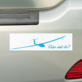 Zweefvliegtuig - Wat anders? Bumpersticker (Op auto)