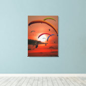 zweefvliegtuigen canvas afdruk (Insitu (Houten vloer))