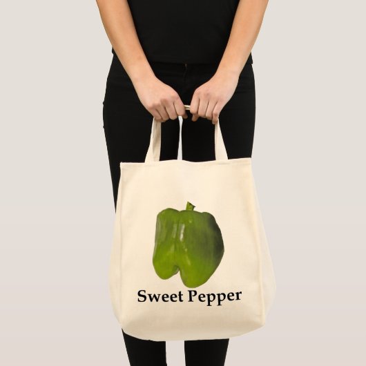 ZWEEKPRAKER - GROENE PEPPER TOTE BAG (Voorkant (product))