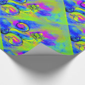 ZWEEKSTROMEN roze paars, groen oranje geel Cadeaupapier (Hoek)