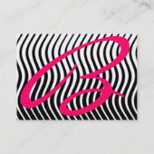 ZWEEKWAVEL MONOGRAM, zwart-wit roze Visitekaartje (Achterkant)