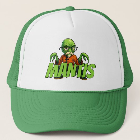 Zweep Hand van de bidsprinkhaan Trucker Cap door P (Voorkant)