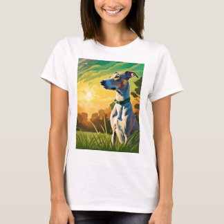 ZWEEP ZITTEND BIJ ZONSONDERGANG T-SHIRT