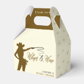 Zweepjes & Wijn Cowgirl Bruidsdiner Bedankdoosjes (Voorkant Zijde)