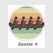 Zweeproeibemanning op zonsondergang sticker (Vel)