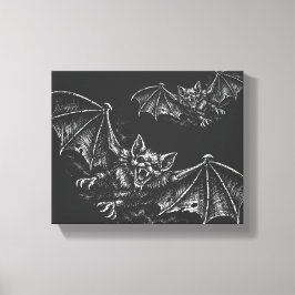 Zweepvleermuis - door BurnsInHell Canvas Afdruk