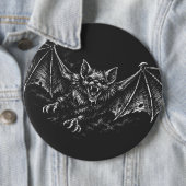 Zweepvleermuis - door BurnsInHell Ronde Button 6,0 Cm (In situ)