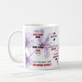 Zweer Affirmatie Waterverf Bloemen Koffiemok