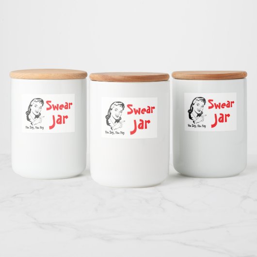 zweer jar gag cadeau voedselcontainer etiket (Flessen)