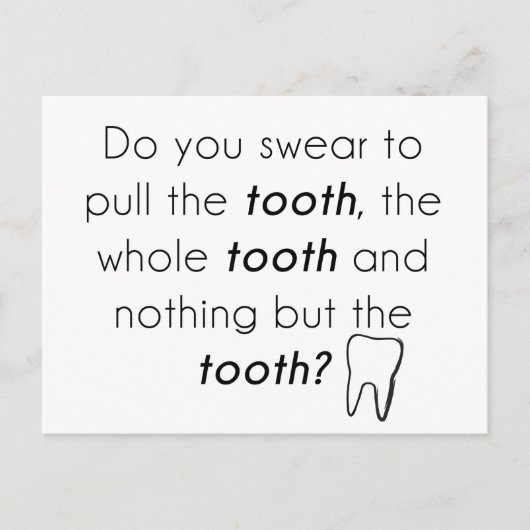 Zweer je? briefkaart (Voorkant)