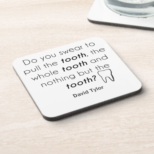 Zweer je? drankjes onderzetter (Linkerzijde)