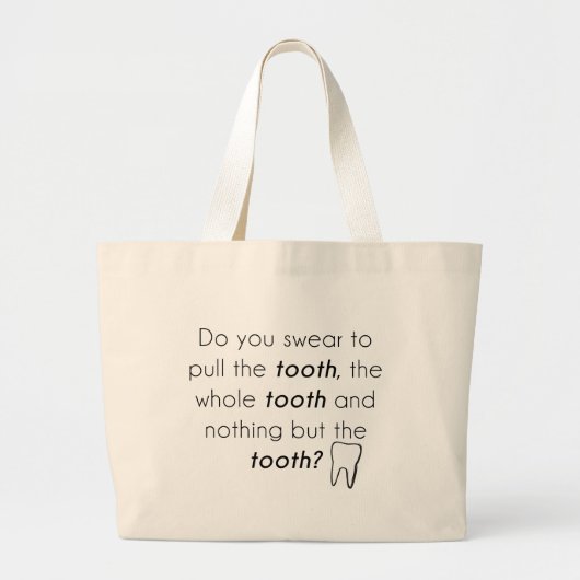 Zweer je? grote tote bag (Voorkant)