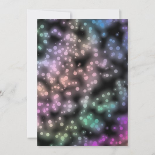 Zweet 16 Verjaardag Kleurrijke Neon Gloed Donker F Kaart (Achterkant)