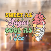 Zweet Als Suiker Koel Als Ijs Raamsticker (Vel 2)