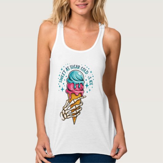 Zweet als Suiker Koud als Ijs Tanktop (Voorkant)