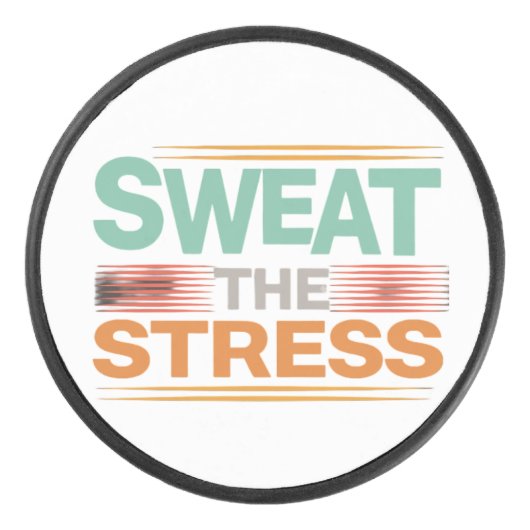 Zweet de stress hockey puck (Voorkant)