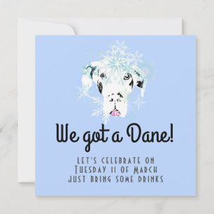 Zweet Great Dane Meisje   Doggenhaus Uitnodiging