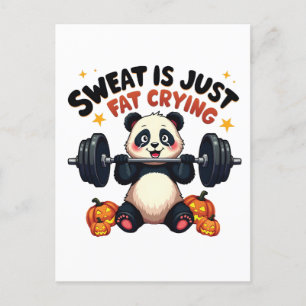Zweet is gewoon vet huilen grappige panda fitness  briefkaart