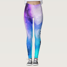 Zweet is vet huilen blauw en paarse motivatie leggings