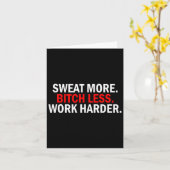 Zweet meer minder werk harder gewichtheffen verjaa kaart (Gele Bloem)