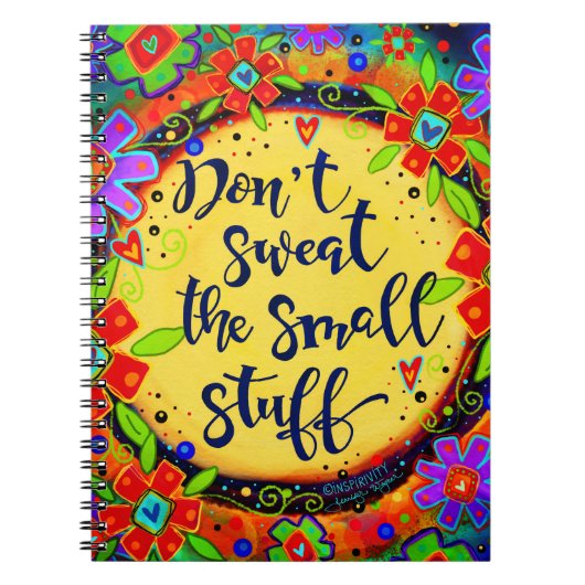 Zweet niet de Kleine Dingen Bloemen Inspirivity Notitieboek (Voorkant)