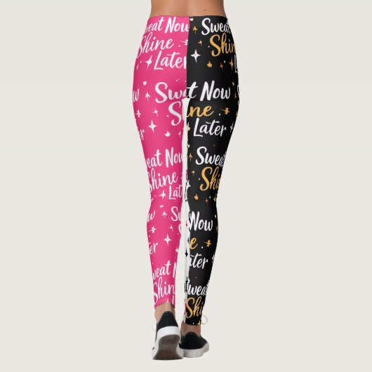 Zweet Nu Later Glans Naadloze Motiverende Legging (Achterkant)