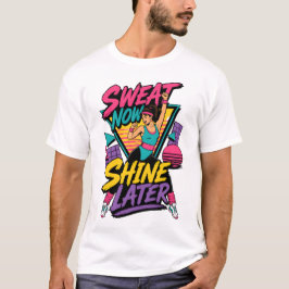 Zweet Nu Schitter Later Retro 80s Fitness T-shirt