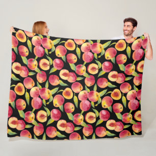 Zweet perzik patroon fleece deken