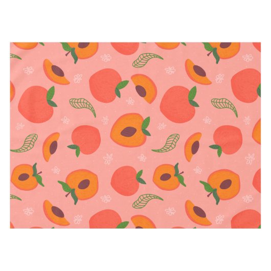 Zweet perzik patroon tafelkleed (Voorkant (Horizontaal))