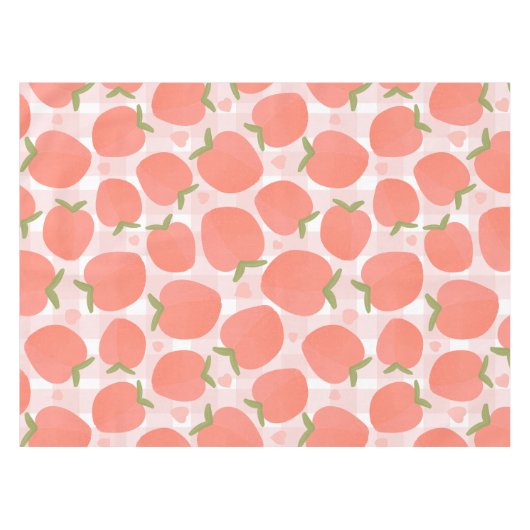 Zweet perzik patroon tafelkleed (Voorkant (Horizontaal))