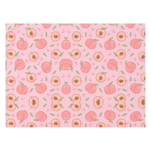 Zweet perzik patroon tafelkleed (Voorkant (Horizontaal))