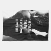 Zweet, Tijd, Devotie Vrouwen Workout Motivatie Theedoek (Horizontaal)