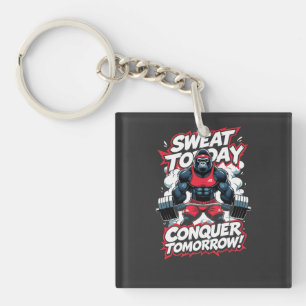 Zweet Vandaag Verover Morgen Motivatie Gym T-Sh Sleutelhanger