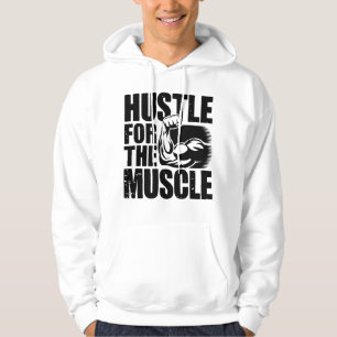 Zweet Voor Spier Krachtig Gym Quote Kunst Hoodie